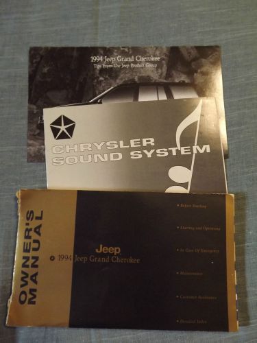 1994 jeep grand cherokee owner&#039;s manual guide book