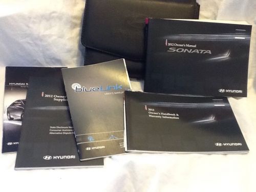 2012 hyundai sonata owner&#039;s manual, black carrying case, nr!