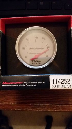 New stewart warner electrical fuel level gauge 2-5/8&#034; silver 114252