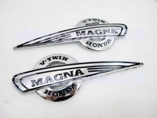 Chrome gas tank emblem badge for honda magna 250 750 v45 v65 promotion dr#7