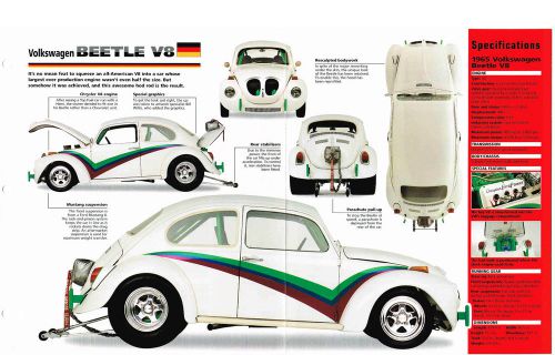 1965 vw beetle hemi v8 bug imp brochure, v-8