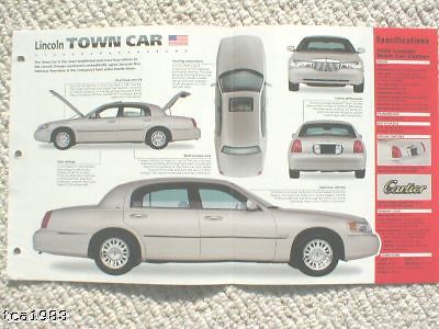 1998 / 1999 lincoln town car imp brochure: cartier