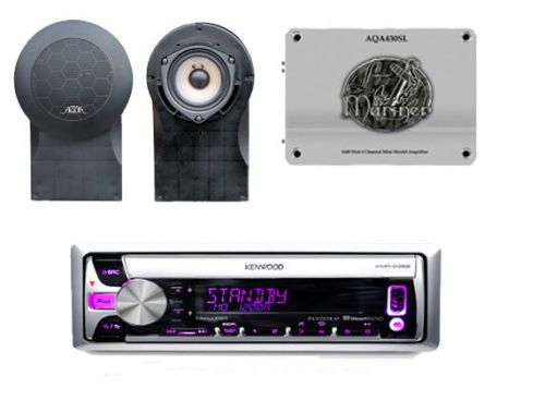 New kmrd358 marine cd/mp3 usb am/fm ipod stereo 1600w marine mini amp 2 speakers