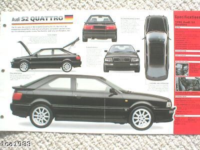 1991-1996 audi s2 quattro imp brochure