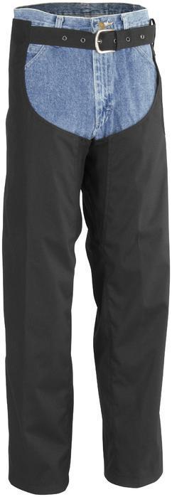 River road kinetic textile motorcycle chaps black lg/large