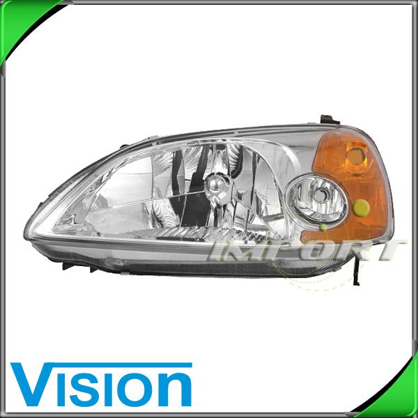 Driver side left l/h headlight lamp assembly replacment 2001-2003 honda civic