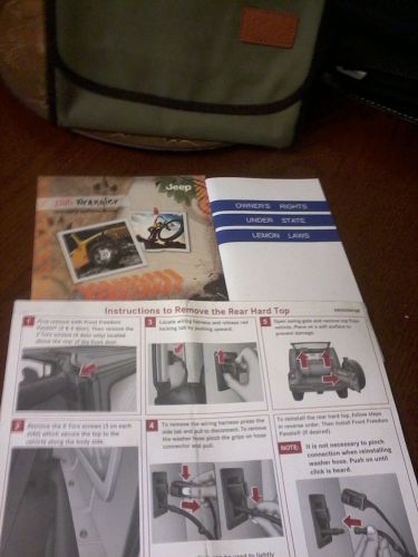 2010 jeep wrangler owners manual with case