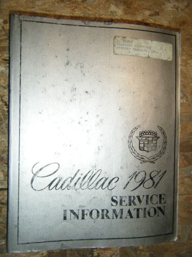 1981 cadillac coupe sedan deville eldorado fleetwood factory service manual shop