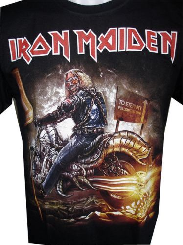 New vintage rock band music iron maiden heavy metal tattoo punk men t-shirt sz l