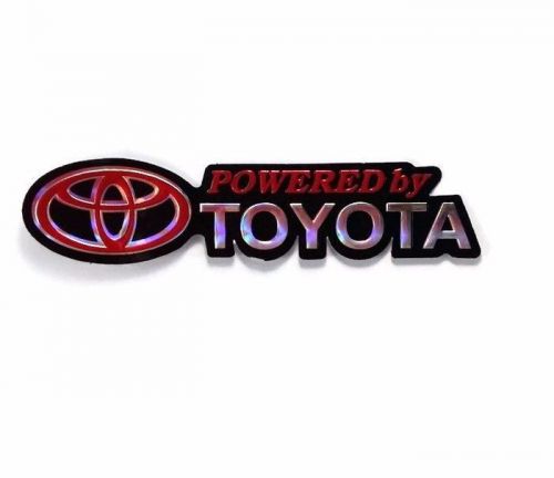 2pc powered by toyota  reflective sticker die-cut foil emboss car bike