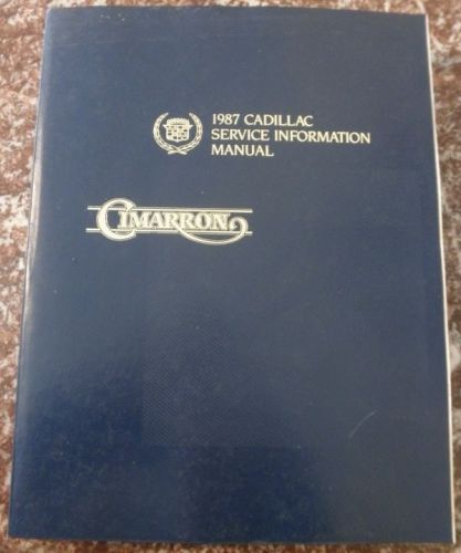 1987 cadillac cimarron service information  manual