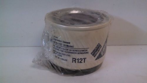 New old stock! racor parker fuel filter water separator replacement element r12t