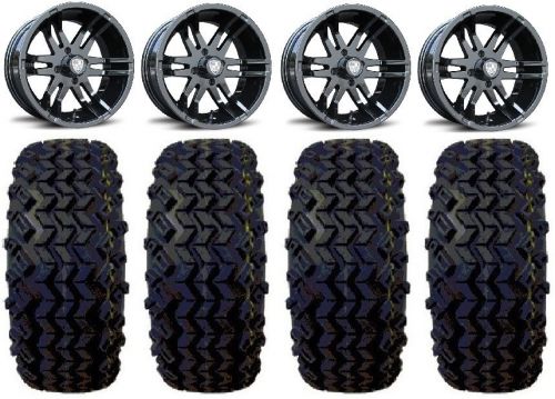 Fairway alloys flex blk golf wheels 12&#034; 22x11-12 sahara classic tires yamaha