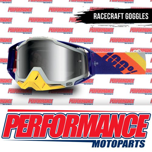 1 new 100% accuri motocross goggles sour patch mirror gold one size 2601-1835