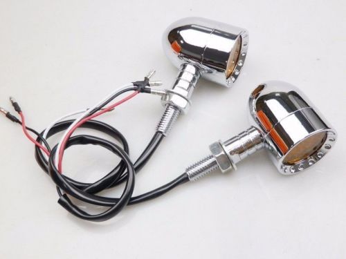 Chrome amber led star turn signal running light for honda yamaha suzuki kawasaki