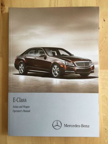 Mercedes benz english owner&#039;s manual e300, e350 4 matic &amp; e63 amg 2010-13