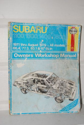 Subaru 1100, 1300, 1400 &amp; 1600 owners workshop manual