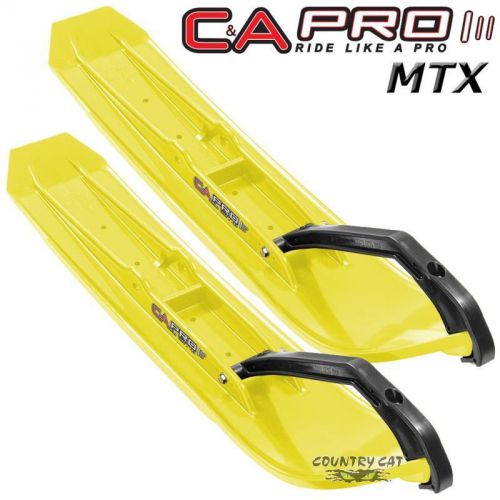 C&amp;a pro mtx mountain &amp; trail 8&#034; snowmobile skis - yellow with black loops - pair
