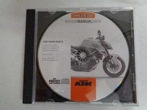 2014 ktm 1290 super duke r motorcycle repair service shop manual new disc