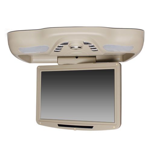 Beige 12.1&#034; hd lcd car overhead roof mount cd dvd media player tv ir fm games