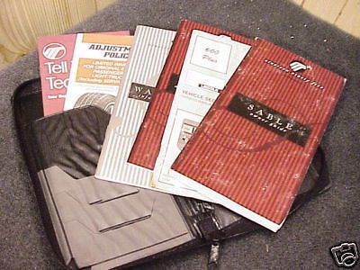 Mercury sable 95 1995 owners manual guides case