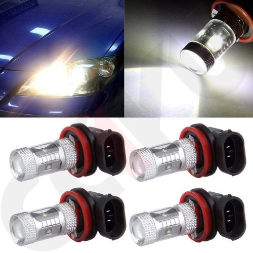 4x h11 h8 bulb cree 6smd 3535 chip 60w white led drl drving darytime light lamp