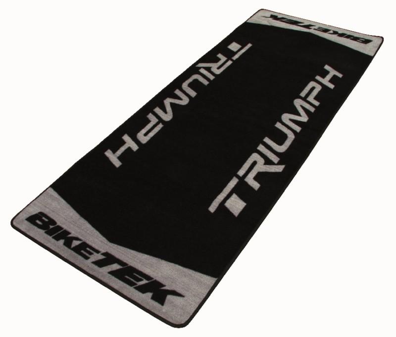 New biketek triumph service maintenance work logo garage mat