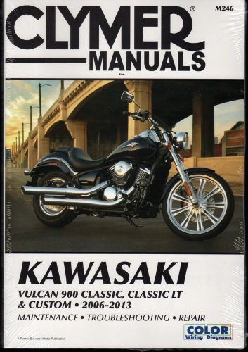 2006-2013 clymer kawasaki vulcan 900 classic lt  custom service manual new m246