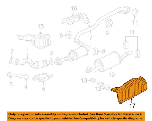 Honda oem 10-14 insight 1.3l-l4 exhaust-heat shield 74605tm8a00