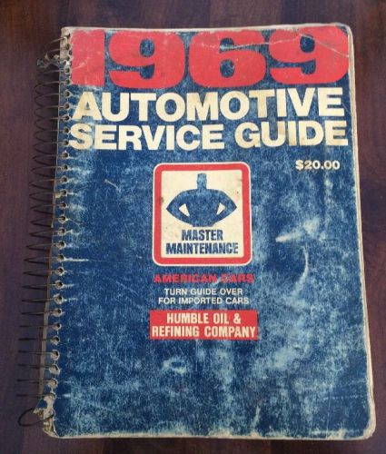 1969 vintage automotive service guide repair manual master maintenence book