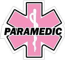 Paramedic star of life decal pink ems medic emt car vinyl sticker 3&#034;