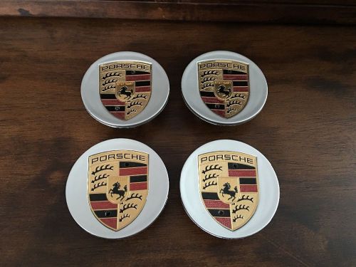 4x new porsche wheel center cap 65mm 66mm 2.5 inch silver gold