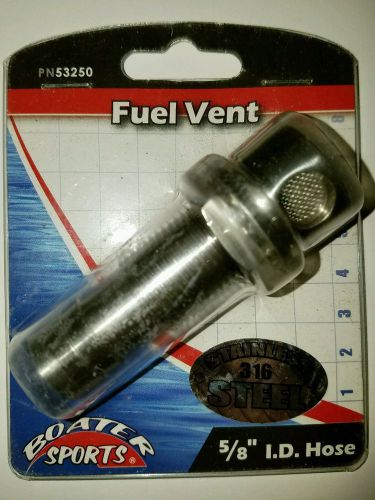 Stainless steel boat vent, 5/8 inch fuel / water tank boat vent w/ filter screen