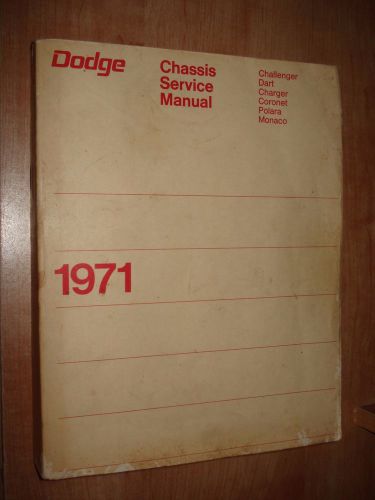 1971 dodge service manual original charger challenger coronet shop book r/t dart