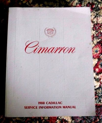 Cadillac 1988 cimarron service information manual