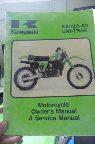 Kawasaki kx420 kx420-a2 uni-trak owner&#039;s manual &amp; shop service repair manual oem