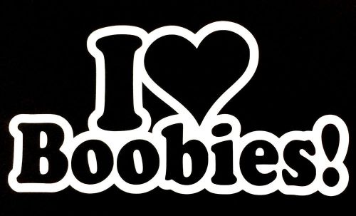 I love boobies decal sticker 14 color ta-tas car chevy ford honda vw dodge jdm