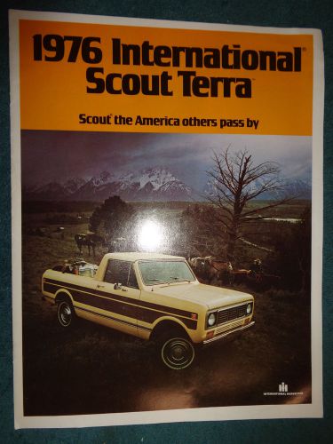 1976 international scout terra sales brochure / original ih delaership piece!