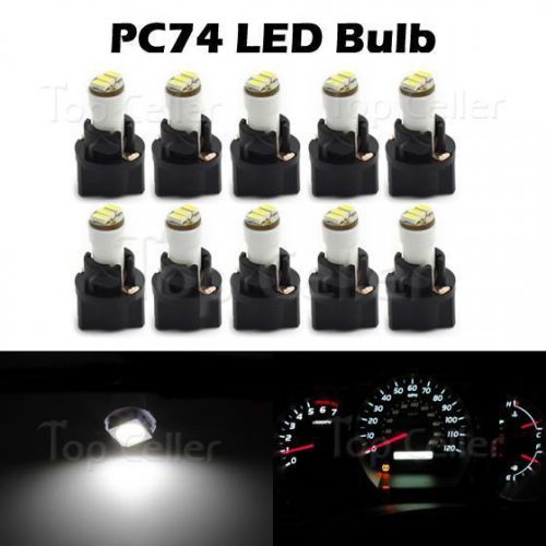 10x 74 t5 twist socket instrument panel cluster plug white dash light bulb