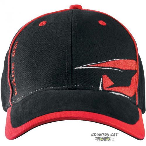 Drift racing adult one size big &#034;d&#034; baseball cap hat - black / red - 5235-501