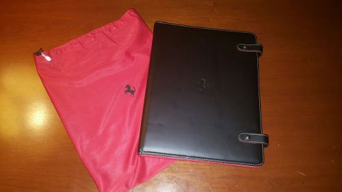 Authentic new ferrari dealer presentation leather binder welcome to ferrari