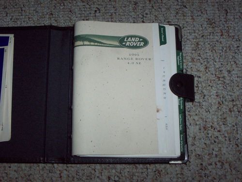 1995 land rover range rover original owner owner&#039;s user manual 4.0se 4.0l se