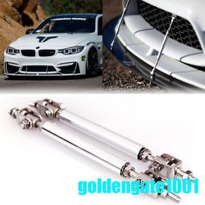 Silver adjustable car frame bumper protector splitter rod support for toyota gg