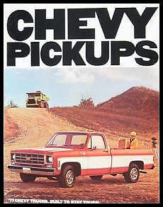 1977 chevrolet pickup truck 4wd color brochure chevy gm