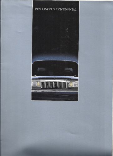 1991 lincoln continental showroom brochure &#034;nos&#034;