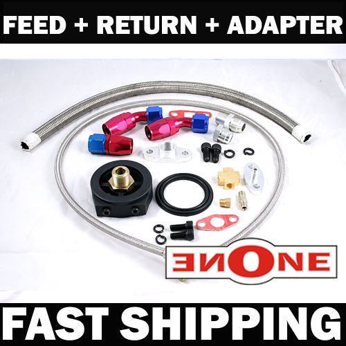 Turbo oil return drain+ feed line + sandwich adapter d15 d16 vtec conversion