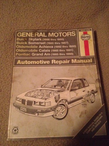 General motors haynes manual pontiac buick and oldsmobile 85-95