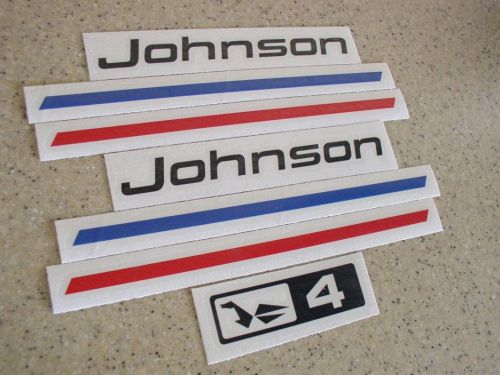 Johnson vintage 2 4 5 6 10 hp motor decal kit free ship + free fish decal!