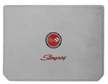 Corvette 68-82 c3 embroidered double logo cargo mat year specific flags script