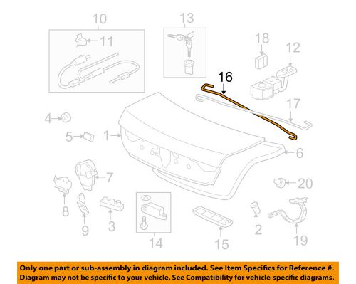 Honda oem 08-12 accord trunk lid-torsion spring right 74871ta0a00